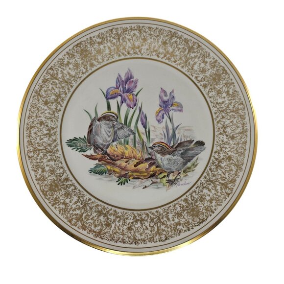 Lenox Limited Edition Plate Golden-Crowned Kinglets 1979 Edward Marshall Boehm - Picture 1 of 8